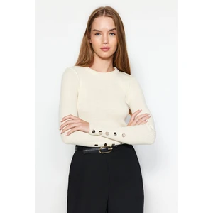 Trendyol Stone Button Detailed Knitwear Sweater