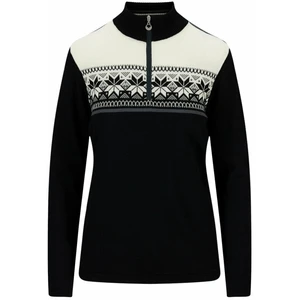 Dale of Norway Liberg Womens Sweater Black/Offwhite/Schiefer L Saltador Camiseta de esquí / Sudadera con capucha