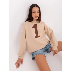 Beige hoodie, oversize fit