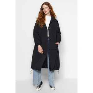 Trendyol Black Premium Oversize Water Repellent Long Coat