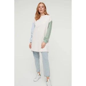 Trendyol Ecru Long Knitted Back Sweatshirt