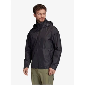 Black men's lightweight jacket with adidas Performance Urban Wind hood. - Men's