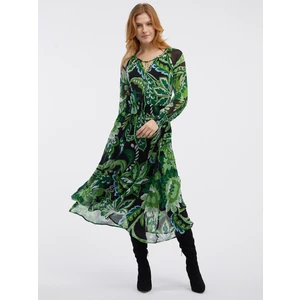 Orsay Green Ladies Floral Dress - Women's