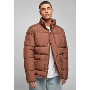 Short Puffer Jacket - brown