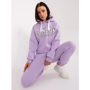 Light purple two-piece women's tracksuit