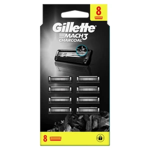 GILLETTE Mach3 Náhradná hlavica Charcoal 8 kusov