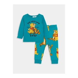 LC Waikiki Crew Neck Long Sleeve Winnie the Pooh Printed Baby Boy Pajama Set