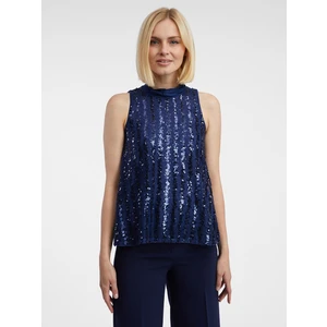 Orsay Women's Navy Blue Sequin Blouse - Women