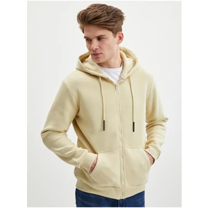 Beige Mens Zipper Hoodie ONLY & SONS Ceres - Men