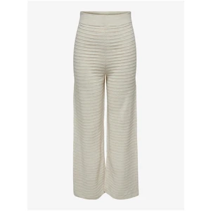 Cream Women's Ribbed Wide Pants ONLY Cata - Women