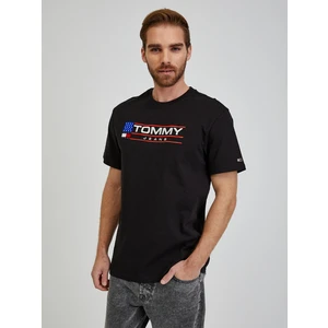 Černé pánské tričko Tommy Jeans - Pánské