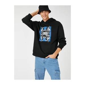 Koton Sweatshirt - Black - Oversize