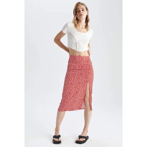 DEFACTO Regular Fit Printed Midi Skirt