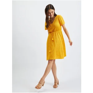 Orsay Yellow Women Patterned Dress - Women