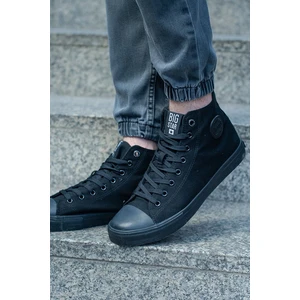 Men's Classic High Sneakers BIG STAR Black