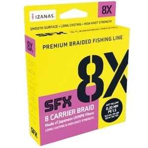 Sufix splietaná šnúra sfx 8x žltá 135 m - 0,185 mm 13 kg