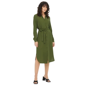 Jacqueline de Yong Dámske šaty JDYRACHEL Regular Fit 15267419 Dark Olive XXL