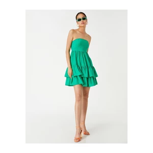 Koton Strapless Layered Mini Dress