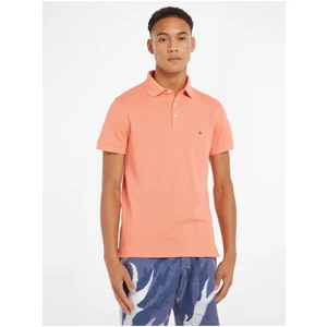 Oranžové pánské polo tričko Tommy Hilfiger - Pánské