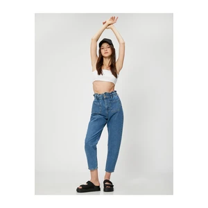 Koton Jeans with Elastic Waist High Waist - Baggy Jeans