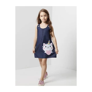 Denokids Catcorn Denim Dress