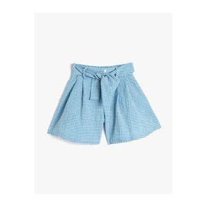 Koton Shorts Belt Detailed Pleated High Waist.