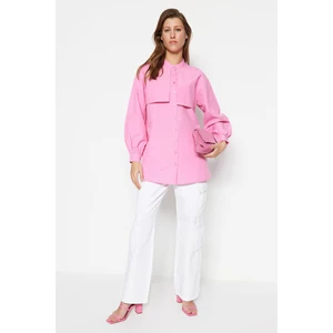 Trendyol Pink Woven Cotton Shirt