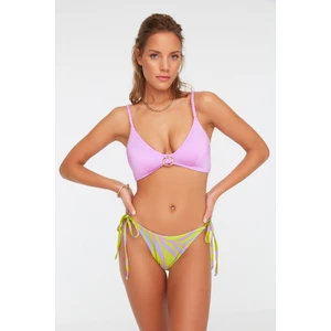 Trendyol Green Leaf Patterned Tie Detailed Bikini Bottoms