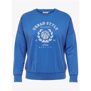 Blue Sweatshirt with Print ONLY CARMAKOMA Mille - Women