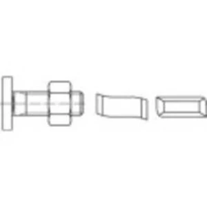 Šroub s T hlavou 1070204, N/A, M10, 50 mm, nerezová ocel, 50 ks