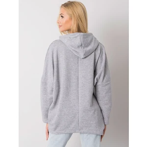 Gray melange kangaroo hoodie