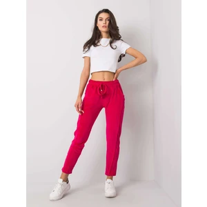 RUE PARIS velor pants made of fuchsia