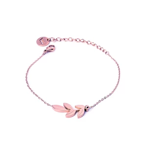 VUCH Rose Gold Little Leaf Bracelet