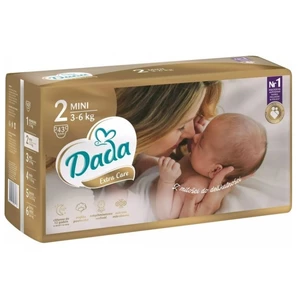 DADA Jednorázové plienky Extra Care veľ. 2 (3-6 Kg), 43 ks