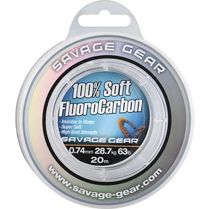 Savage gear florocarbon soft fluoro carbon 15 m - průměr 1,0 mm / nosnost 50,5  kg