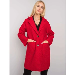 OH BELLA Red bouclé coat