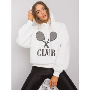 Women's white sweatshirt with print