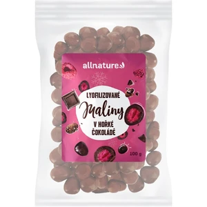 ALLNATURE Mrazom sušené maliny v horkej čokoláde 100 g