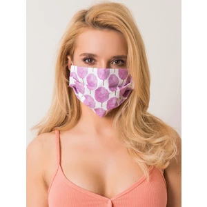 White and purple protective mask