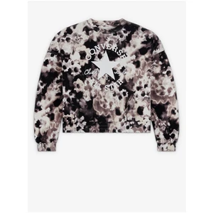 Creamy-Black Women's Floral Sweatshirt Converse - Women