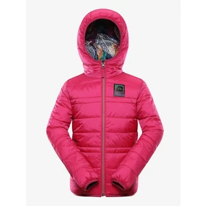 Pink children's reversible winter jacket ALPINE PRO EROMO