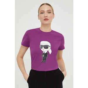 Purple women's T-shirt KARL LAGERFELD - Women