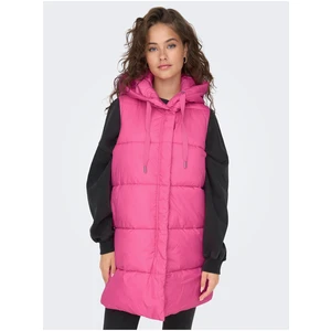 Pink ladies quilted vest ONLY Asta - Ladies