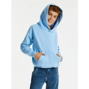 Błękitna bluza dziecięca z kapturem Hooded Sweatshirt Russell