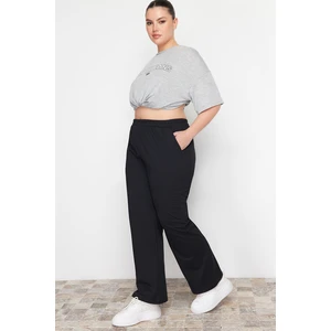 Trendyol Curve Black Thick Knitted Sweatpants