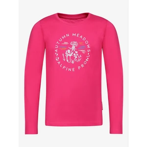 Pink children's T-shirt with print ALPINE PRO ECCO