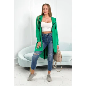 Zipped back sweatshirt light green