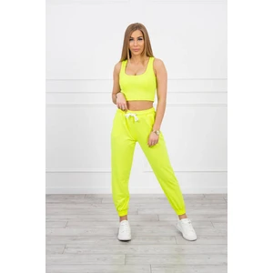 Set of top+pants yellow neon