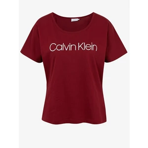 Calvin Klein Tričko Open-Nk Logo Prt T-S - Dámské