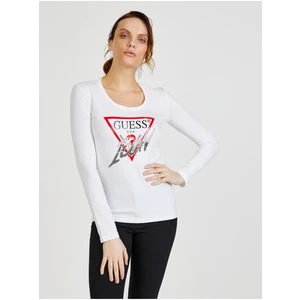 White Women's T-Shirt Guess Icon - Women